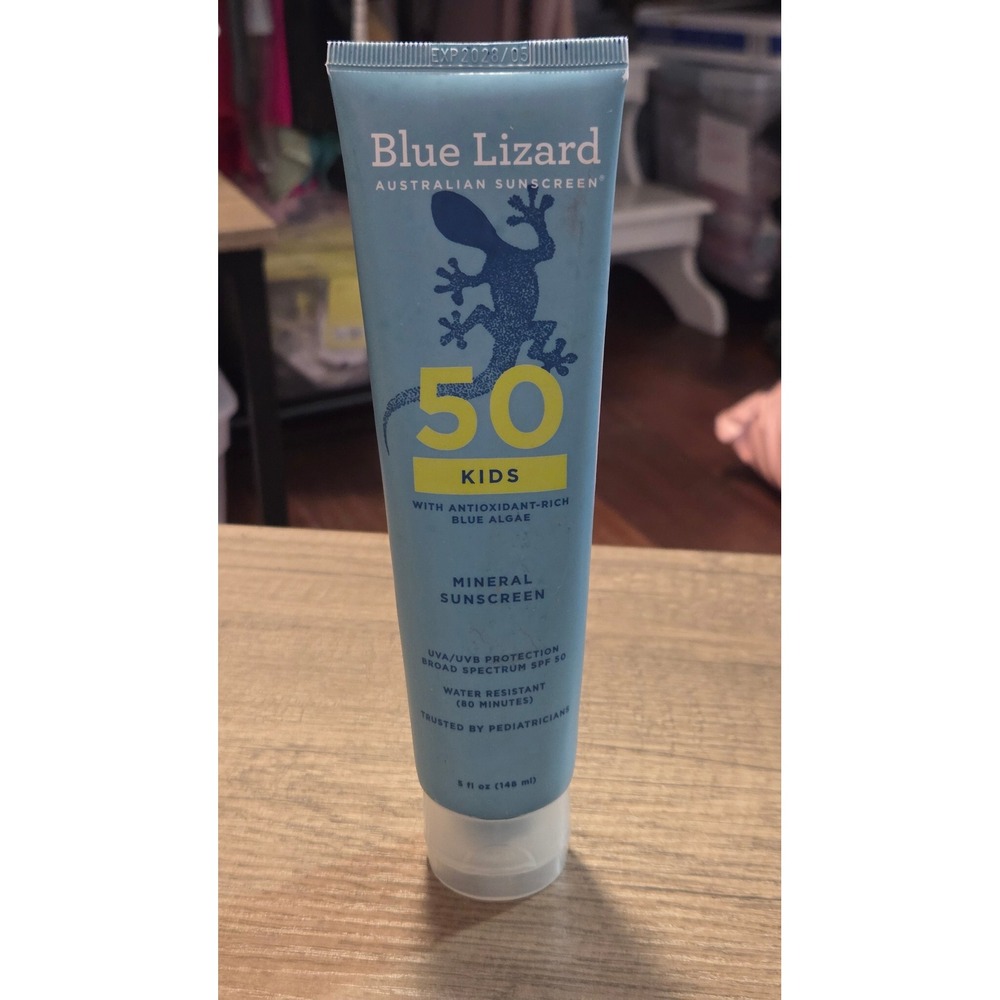 Blue Lizard Kids Mineral Sunscreen SPF 50 Blue Algae 5oz Exp 2028